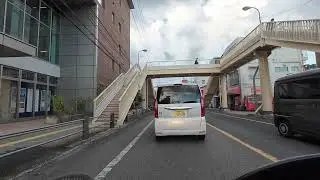 Driving on a scooter in Naze city, Amami island, Japan 4K, 60FPS