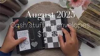 August 2025| Cash stuffing envelopes | $1085| #monthlybudgetplanning #cashenvelopes #sinkingfunds 