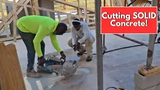 Cutting Through Concrete! Precision Saw Work for Steel Column Base Plate Installation