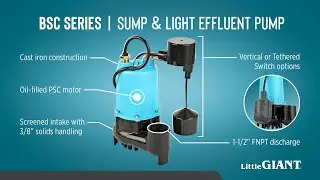 BSC Series Sump & Light Effluent Pump Overview