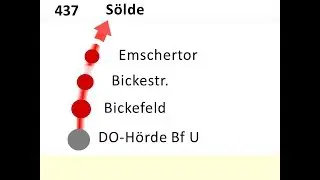 DSW21 Ansagen Bus 437 Hörde - Sölde