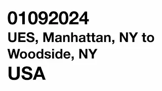 UES, Manhattan, NY to Woodside, NY | 01092024 | Driving | 4K