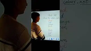 Stroop Test to my students It assesses cognitive flexibility&selective attention #shorts #trending