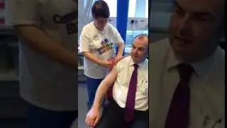 Dental staff get the jabs in to prevent flu