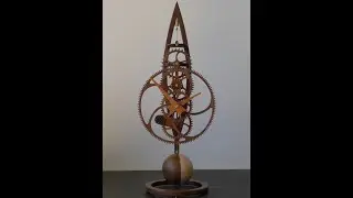 'Horus' - Wooden Skelton Clock brought to you by Cedar Clocks