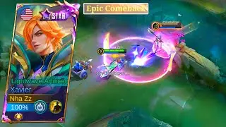 EPIC COMEBACK! XAVIER HARD THIS MATCH BEST BUILD & EMBLEM 2025 | MLBB