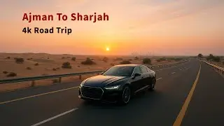 🚗 Ajman to Sharjah Road Trip 4K | Scenic UAE Highway Drive 🇦🇪