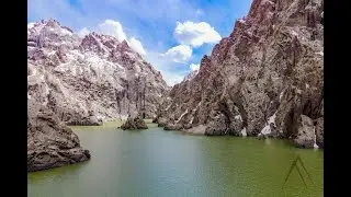 Road to Kel Suu lake in the Naryn region, Kyrgyzstan