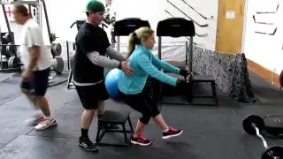 Single leg squat to 12 inch plyo box