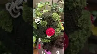 This took me 3 weeks to finish it 🥲💚 #crochet #catbeanie #beanie #crochetcrafts #mushroom #funny