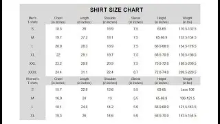 How To Use A Size Chart When Ordering Shirts Online