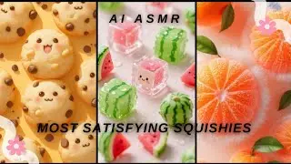 Tiny and cute, Squishiest Fufu Ever! 🥣✨ 🍓🍊🌈🍇🧊🍪#ASMR#squeshy#satisfying #slime#cute#aivideo#ai