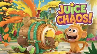 Monkey Tobey's Fun Jungle Adventure: The Crazy Juice Machine! #cartoonforkids #funnycartoon