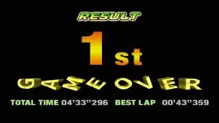 Daytona USA 2001's Game Over screen with original theme