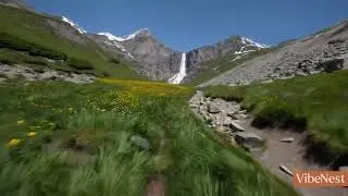 Experience a peaceful hike through the breathtaking Swiss Alps