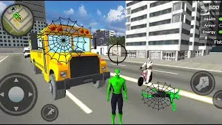 Rope Spider Ninja Hero City Gangster Battle - Frog Stranger Open City Simulator Battle | GamePlay