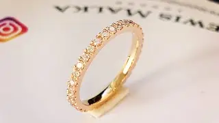 Handmade rose gold diamond wedding ring - Amelie ring 🧡