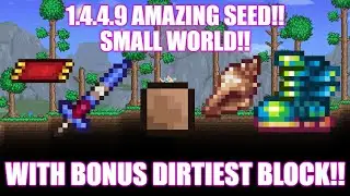 Terraria 1.4.4.9 Удивительный сид Small World! Теперь с самым грязным блоком!