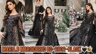 Maria.B Mbroidered BD-2802-BLACK 🖤 now instock || Book your orders on WhatsApp: ‪0328&nbsp;9735422‬