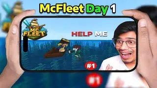 Playing McFleet server on mobile| McFleet survival series day 1|pocket edition|Minecraft #gamerfleet