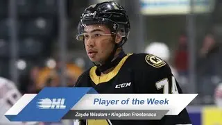 Frontenacs' Zayde Wisdom Named OHL Player of the Week