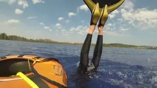 Freediving in underwater forest - Apnoetauchen im Murner See