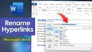 Как переименовать или отредактировать гиперссылки в MS Word
