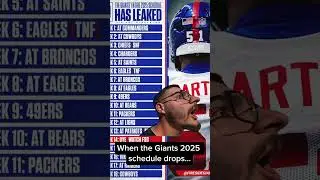 What was your reaction when the schedule dropped?😂😅 #nyg #nfl #giants