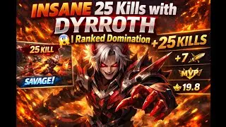 INSANE 25 Kills with DYRROTH 😱 | Ranked Match Domination ~ MLBB #mobilelegends #video #MLBB #viral
