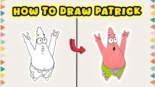 How to Draw Patrick Star from SpongeBob SquarePants &ndash; Cartoon Drawing