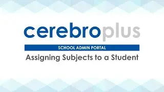 School Admin Portal | Assigning Subjects to a Student