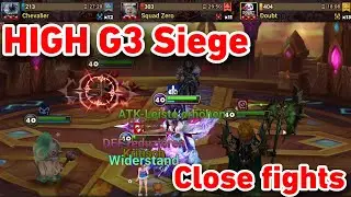 G3 Siege | Close fights | Chevalier vs Squad Zero vs Doubt | #summonerswar