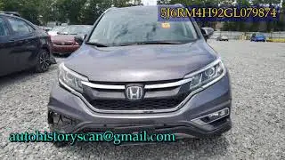 5J6RM4H92GL079874 Honda Crv Touring 2016 2016