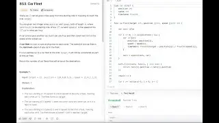 LeetCode: 853. Car Fleet (Golang & Java)
