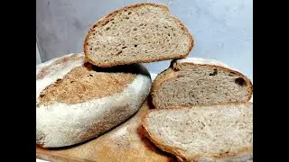 Pane integrale fatto in casa con lievito madre essiccato - Tutorial passo per passo commentato