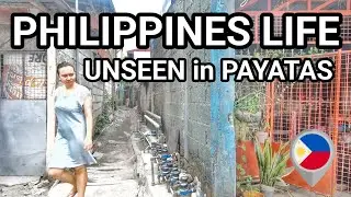 UNSEEN SIDE in PAYATAS RESIDENCE | WALKING HIDDEN NARROW ALLEY in QUEZON CITY Philippines [4K] 🇵🇭
