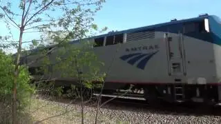 On Time Amtrak #5 Speeds Past Agency, Iowa