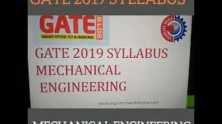 Mechanical Engineering - Gate 2019 Syllabus