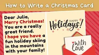 How to Write a Christmas Card for Kids Step by Step in English | Greeting Card Lesson ✉️🎅