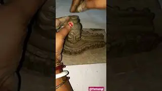 making mahakaal shivling with clay 🚩🔱 #mahakaal #shivling #clayart #shorts