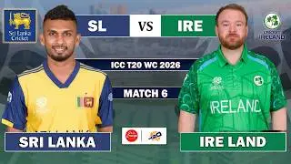 LIVE: Sri Lanka vs Ireland, 6th T20 World Cup | Live Cricket match &bull; SL vs IRE Match Comentary 9 OV
