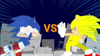 SONIC VS FLEETWAY (STICK NODES PRO)  ANIMACTION SONIC FIGHTING WITH FLEETWAY