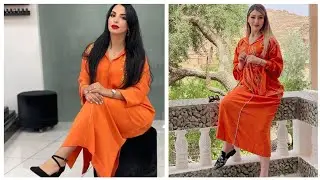 قنبله الموسم اللون لي عمل ضجه هاد السنه البرتقالي orange جليلبات قمه في الروعه😍 jellaba ramadan 2022