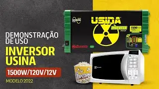 Demonstração de Uso do Inversor Usina de 1500W - 120V - 12V