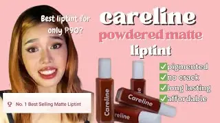 CARELINE POWDERED MATTE LIPTINT Review| Longlasting and No crack #1 Liptint in Shopee