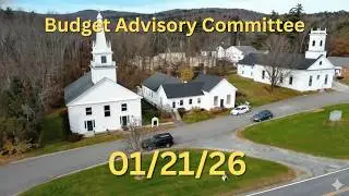 Budget Advisory Committee - 01/21/26 (Town of Temple, NH)