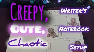 Writer's Bullet Journal Set Up Q3: Creepy Cute #authortube #planwithme #bulletjournal