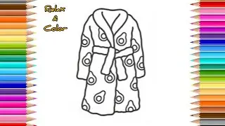 Relax & Color | Bathrobe Coloring Page | Calm & Satisfying Coloring | Simple Bathrobe Coloring