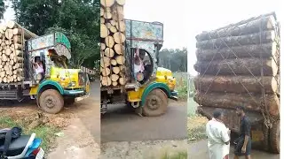 Tata se Lorry Heavy Load off road Driving Kerala Aldhrin Timber...🔥🔥🔥