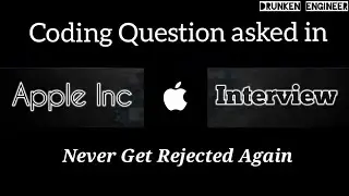 Coding Question asked in Apple Inc Interview  | Apple client | TCS